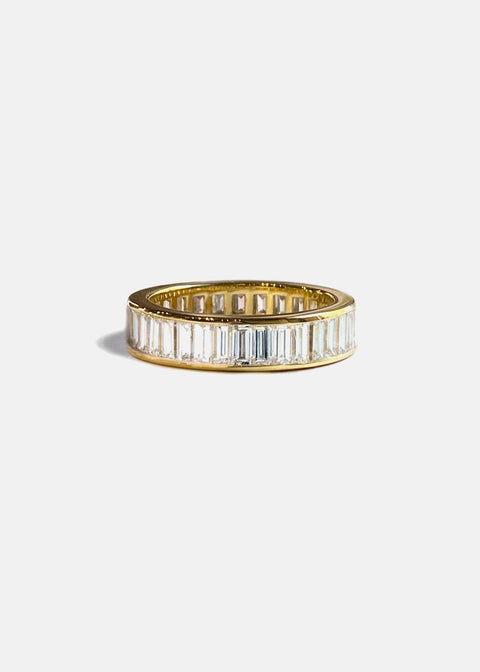Baguette Cut Channel Pave Lab Grown Diamond Eternity Wedding Band
