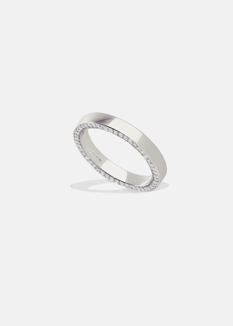 Hidden Round Lab Grown Diamond Classic Wedding Band