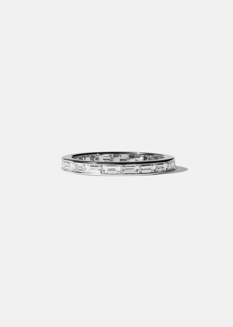 Baguette Cut East West Channel Pave Lab Grown Diamond Eternity Wedding Band