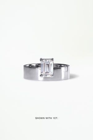 1.0ct Emerald Unique Solitaire F/VS1 Lab Grown Diamond Engagement Ring