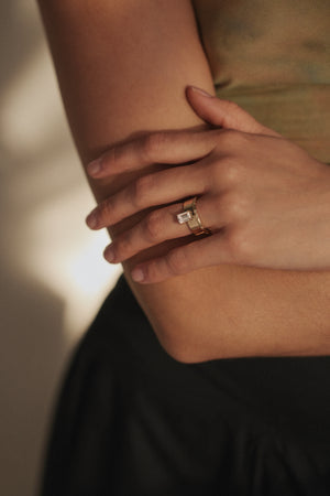 1.0ct Emerald Unique Solitaire F/VS1 Lab Grown Diamond Engagement Ring