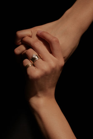 1.0ct Princess Unique Solitaire F/VS1 Lab Grown Diamond Engagement Ring