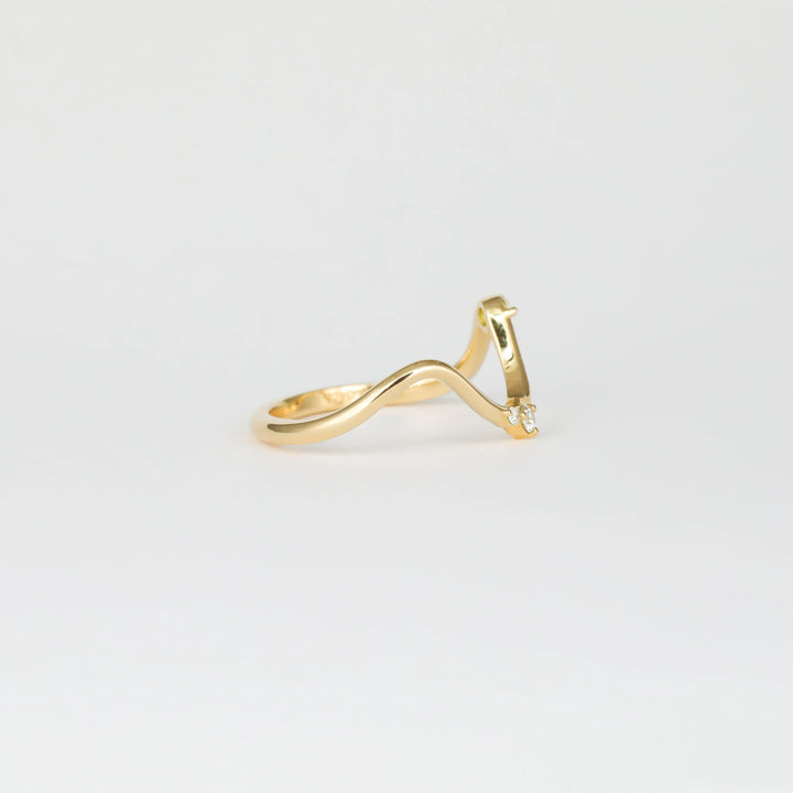 1.50ct Pear E/VS1 Lab Grown Unique Diamond Rings Classy Engagement With Matching Band