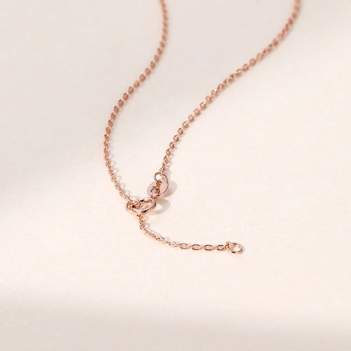 Round Cut Cluster Lab Grown Diamond Solid Gold Necklace For Women