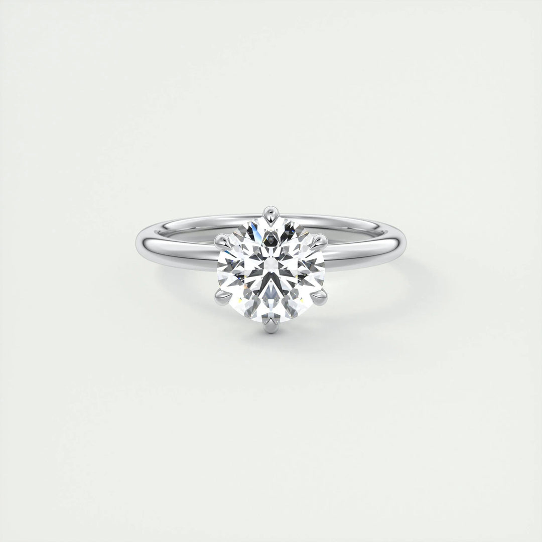 1.5ct Round F- VS1 Diamond Solitaire Lab Grown Engagement Ring