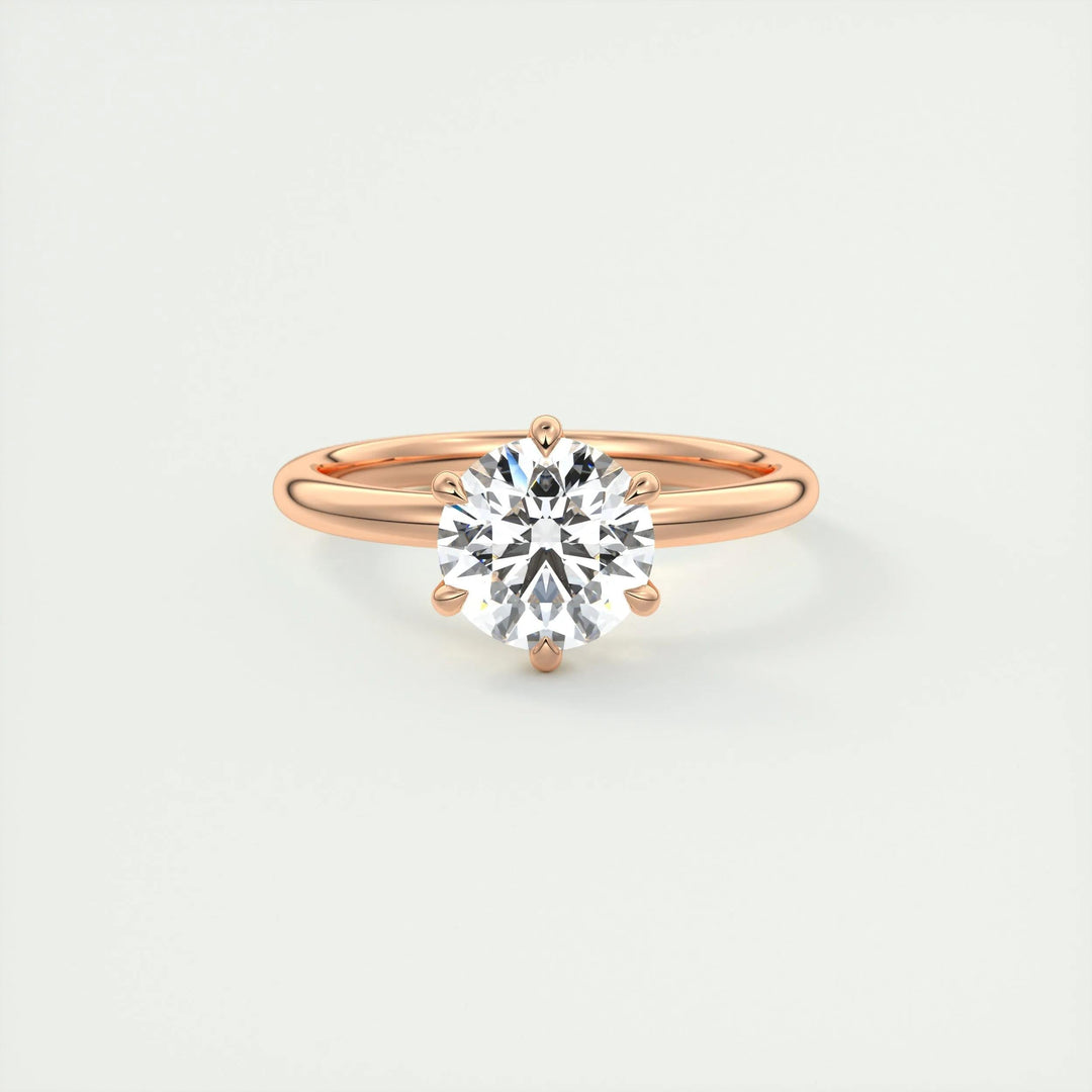 1.5ct Round F- VS1 Diamond Solitaire Lab Grown Engagement Ring