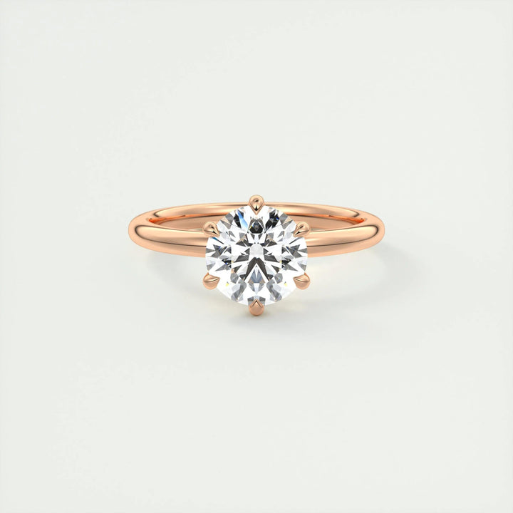 1.5ct Round F- VS1 Diamond Solitaire Lab Grown Engagement Ring