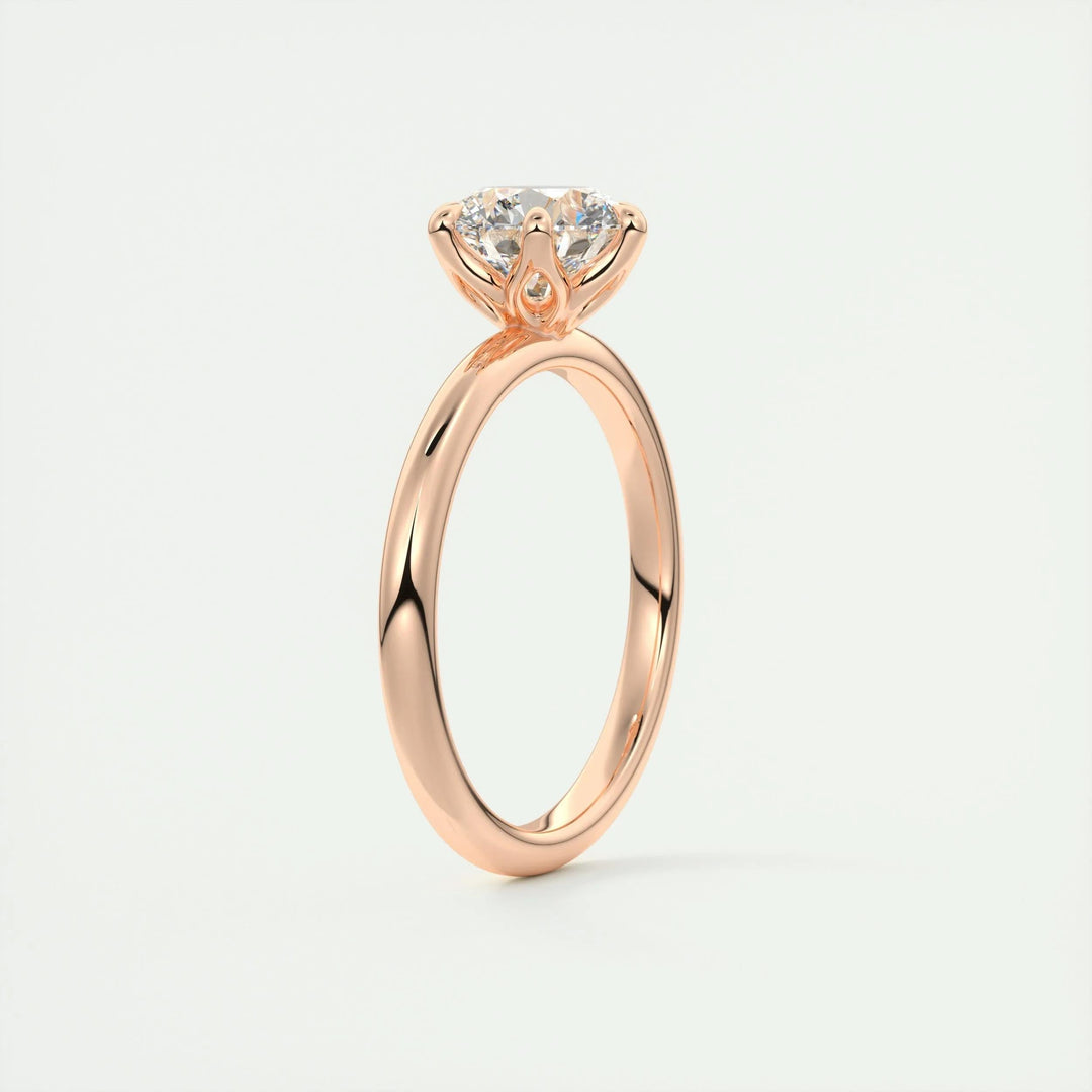 1.5ct Round F- VS1 Diamond Solitaire Lab Grown Engagement Ring