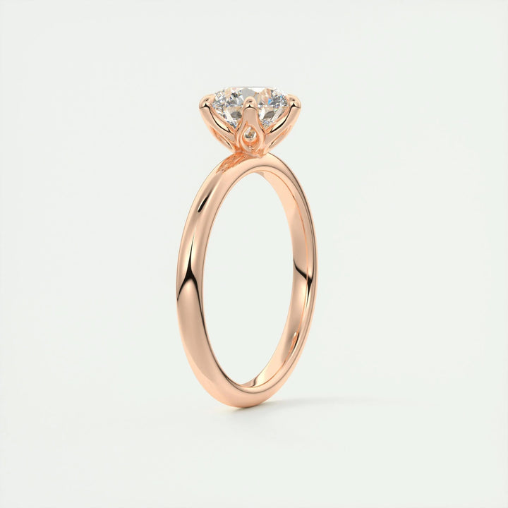 1.5ct Round F- VS1 Diamond Solitaire Lab Grown Engagement Ring