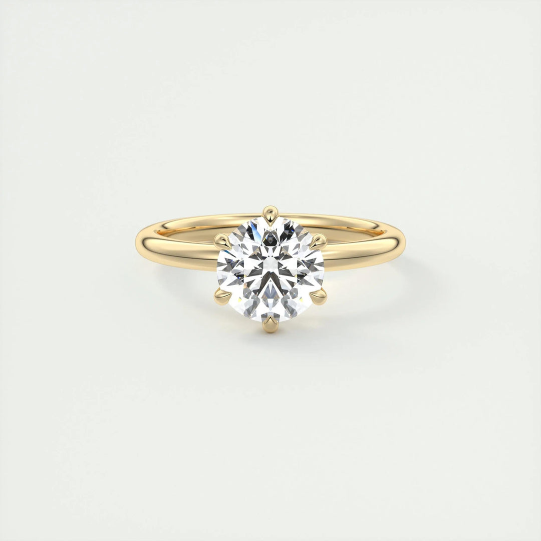 1.5ct Round F- VS1 Diamond Solitaire Lab Grown Engagement Ring