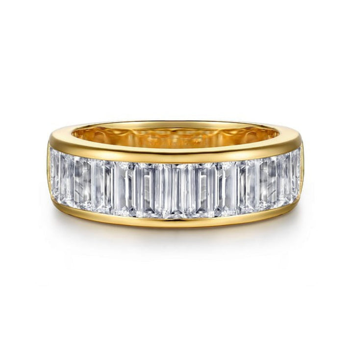 Baguette Lab Grown Diamond Channel Pave Men's Wedding Ring