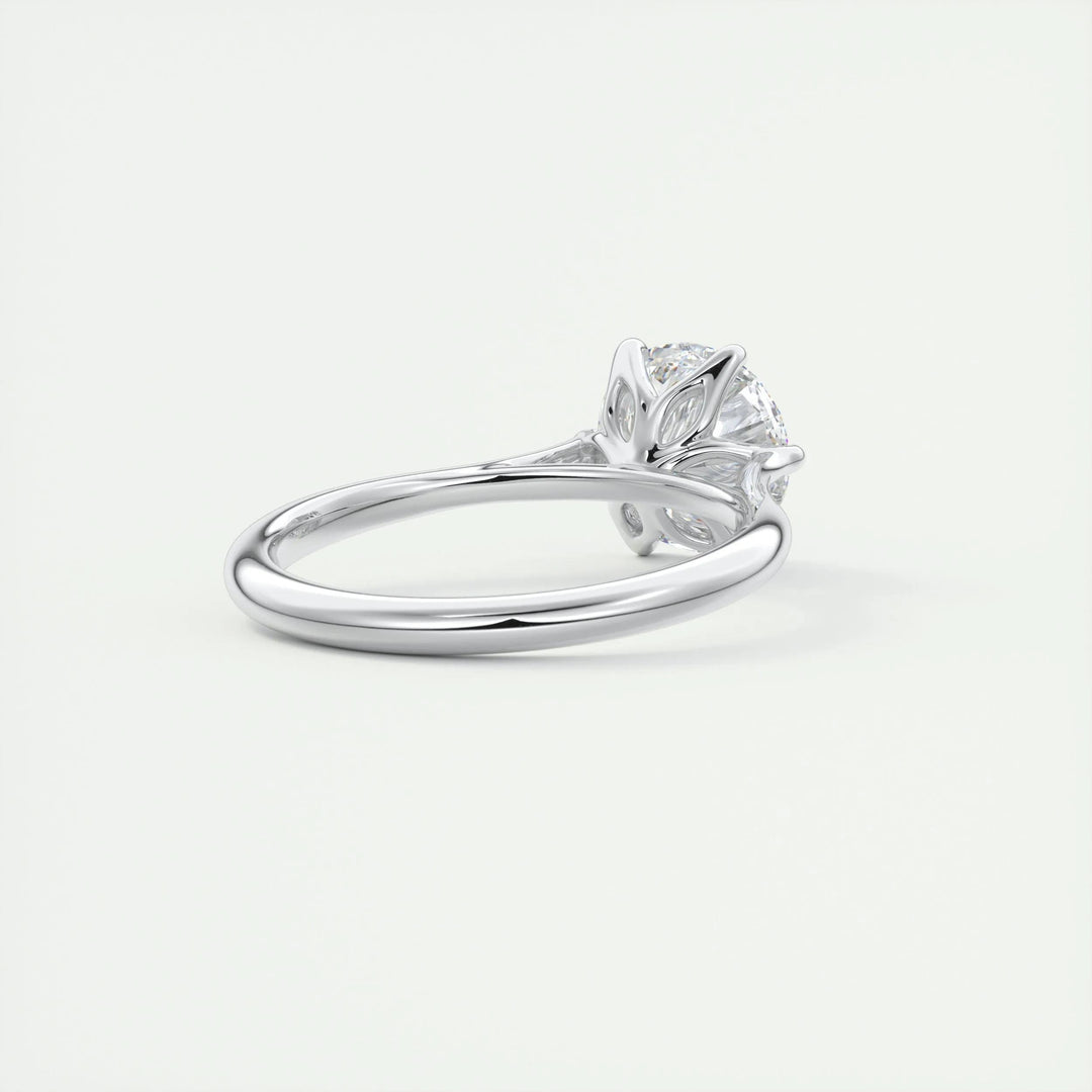 2ct Round F- VS1 Diamond Pave Engagement Ring