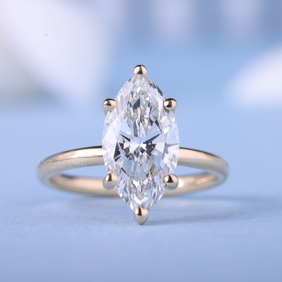 1.50CT Marquise E/VS1 Lab Grown Diamond Solitaire Engagement Ring