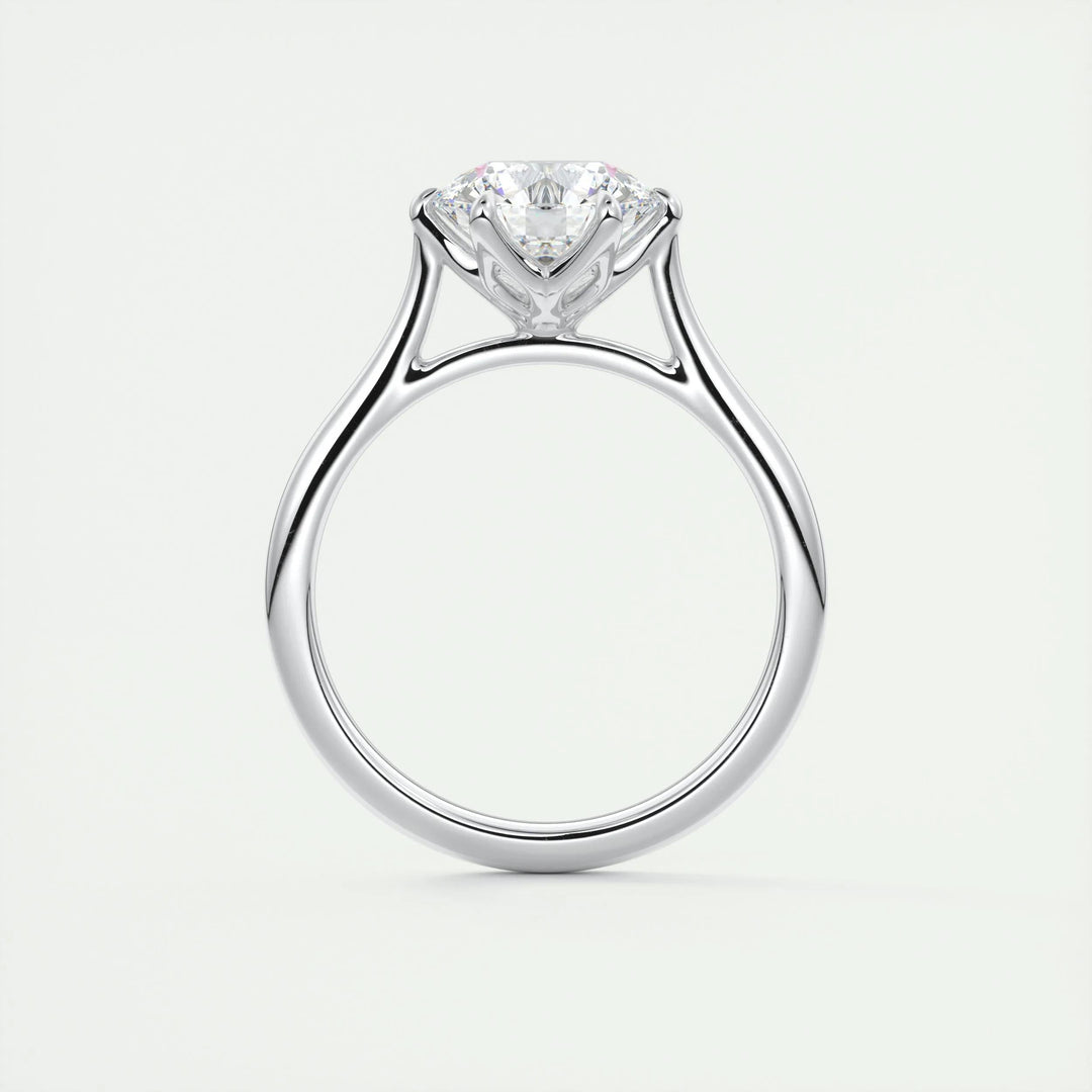 2ct Round F- VS1 Diamond Pave Engagement Ring