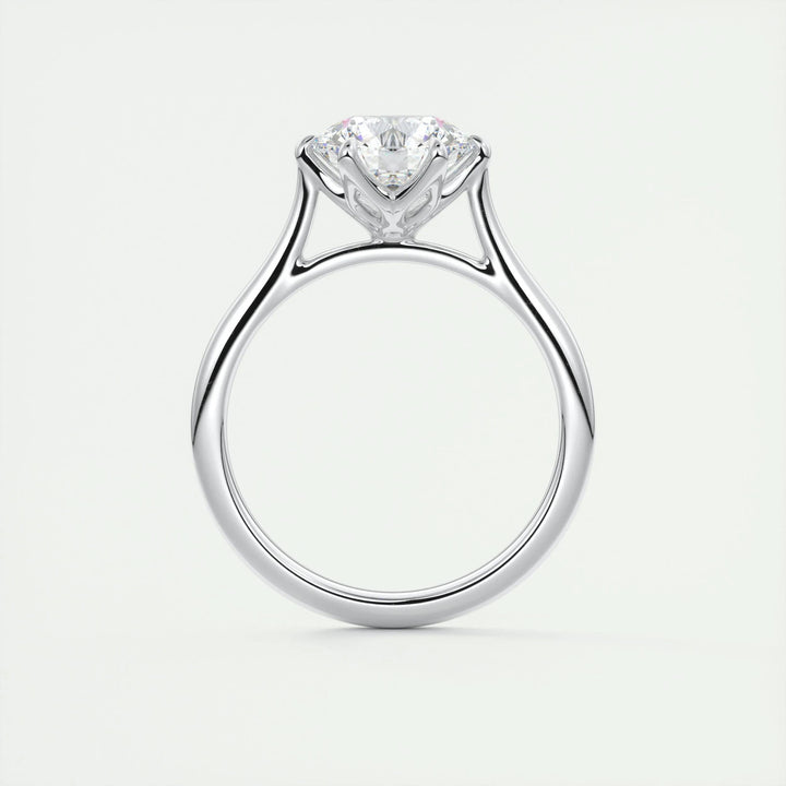 2ct Round F- VS1 Diamond Pave Engagement Ring