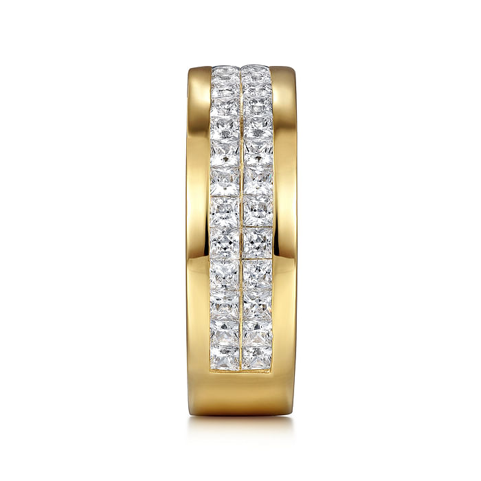 14K Yellow Gold Lab Grown Diamond Men's Wedding Ring