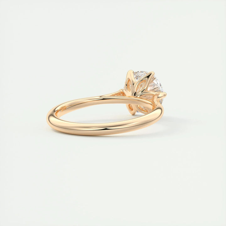 2ct Round F- VS1 Diamond Pave Engagement Ring