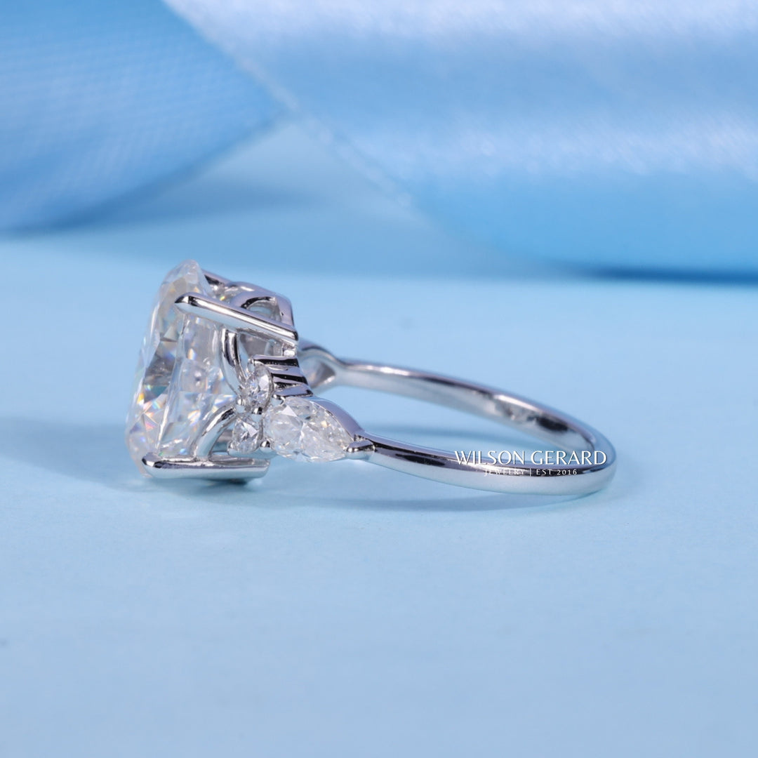 2.0CT Oval E/VS1 Lab Grown Diamond Cluster Timeless Engagement Ring