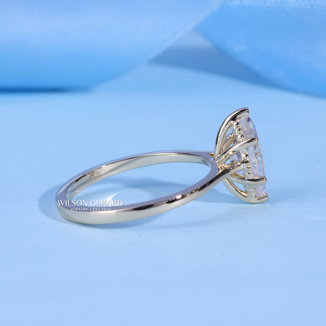 1.0CT Marquise E/VS Lab Grown Diamond Solitaire Engagement Ring