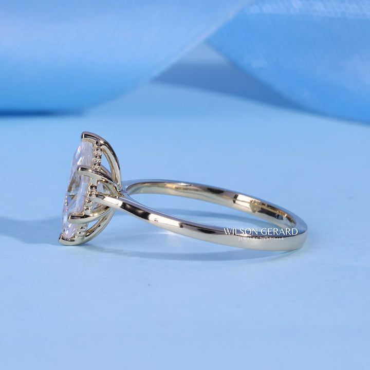 1.0CT Marquise E/VS Lab Grown Diamond Solitaire Engagement Ring
