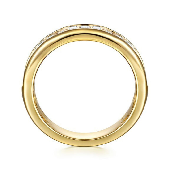 Baguette Lab Grown Diamond Channel Pave Men's Wedding Ring