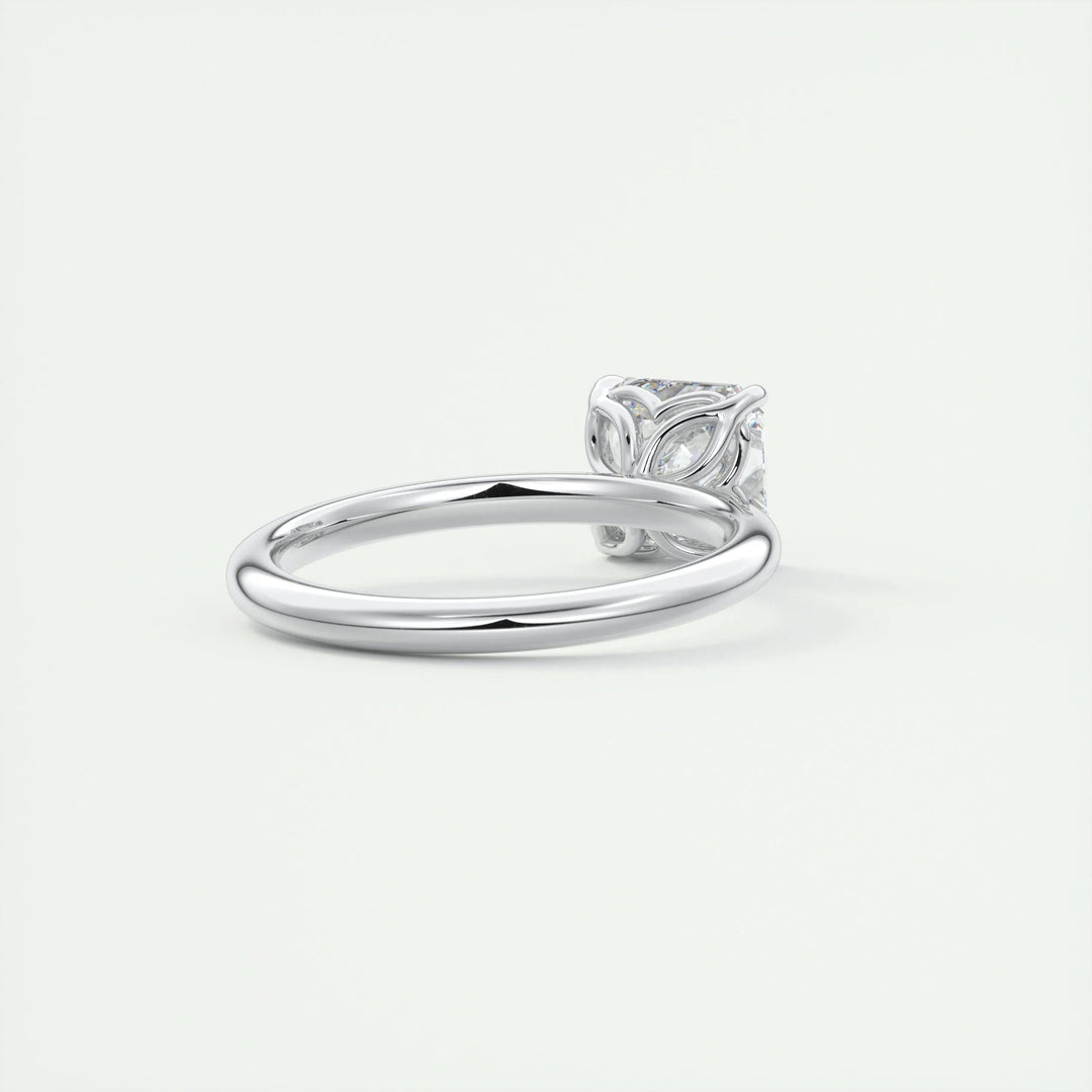 2ct Asscher F- VS1 Diamond Solitaire Lab Grown Engagement Ring