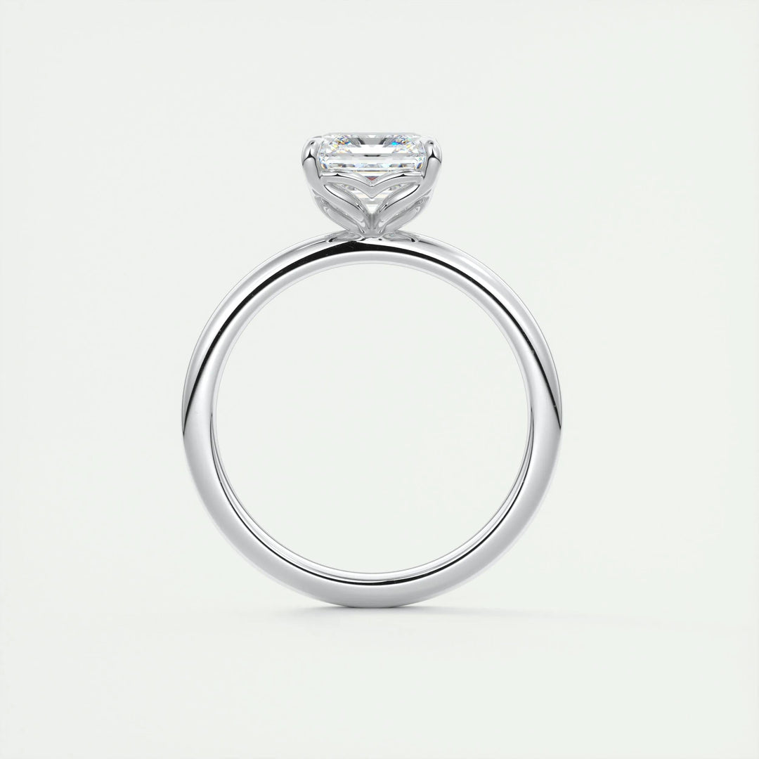 2ct Asscher F- VS1 Diamond Solitaire Lab Grown Engagement Ring