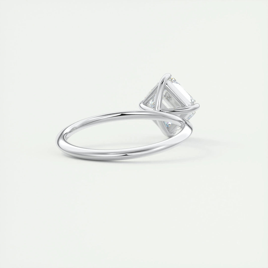 2ct Asscher F- VS1 Lag Grown Diamond Solitaire Engagement Ring