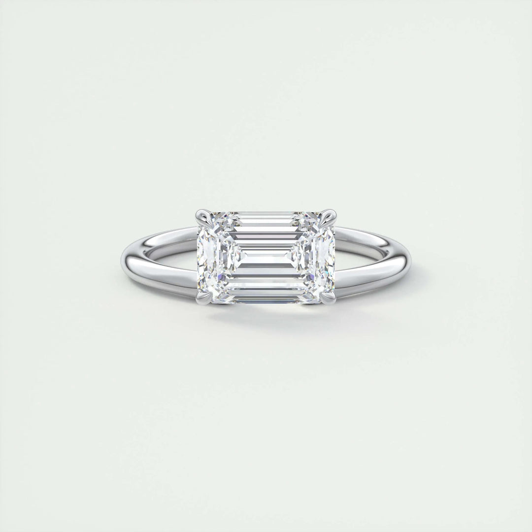 2ct Emerald Cut F- VS1 Lab Grown Diamond Solitaire Engagement Ring