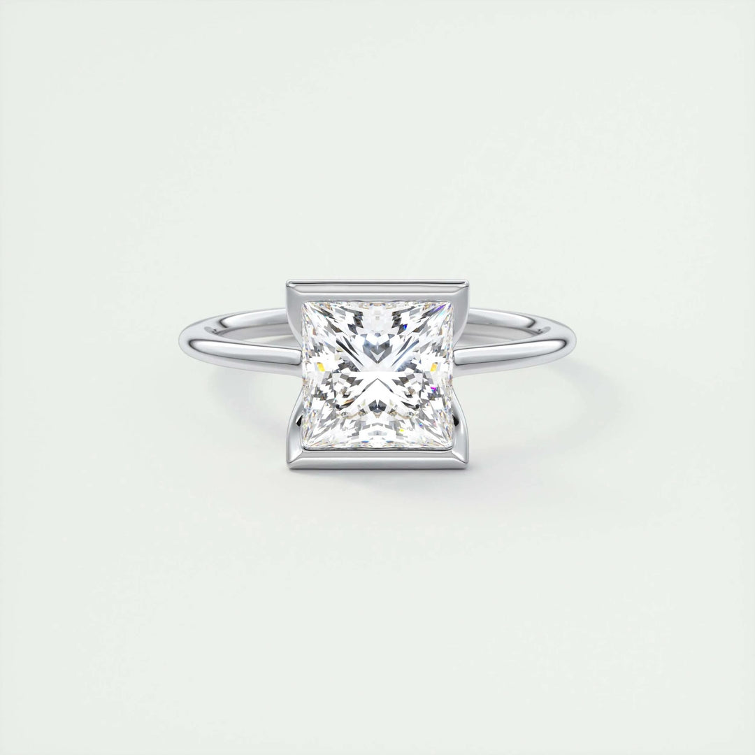 2ct Princess Cut Lab Grown Diamond Solitaire Engagement Ring