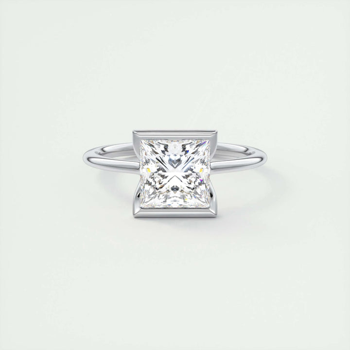 2ct Princess Cut Lab Grown Diamond Solitaire Engagement Ring