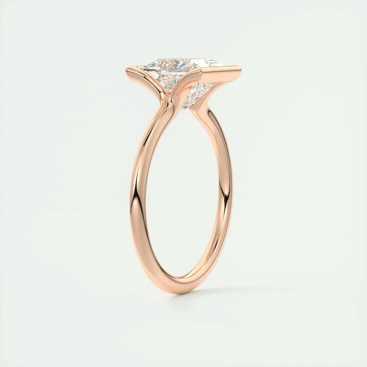 2ct Princess Cut Lab Grown Diamond Solitaire Engagement Ring