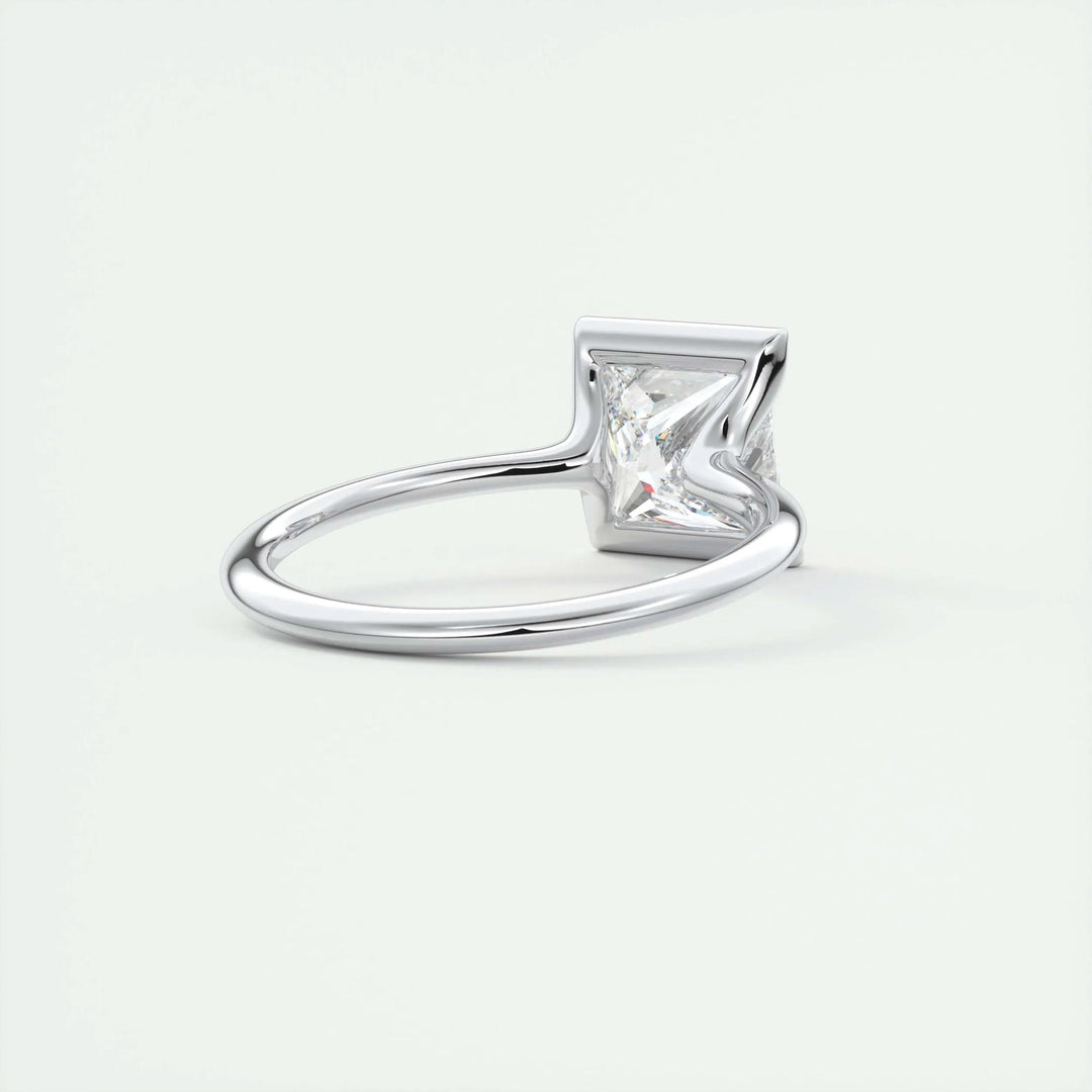 2ct Princess Cut Lab Grown Diamond Solitaire Engagement Ring