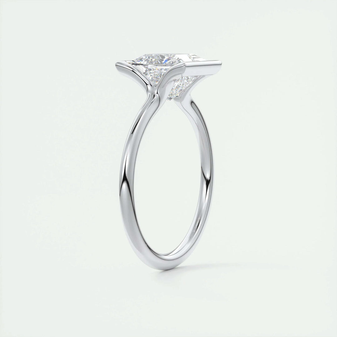 2ct Princess Cut Lab Grown Diamond Solitaire Engagement Ring