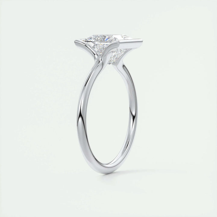 2ct Princess Cut Lab Grown Diamond Solitaire Engagement Ring