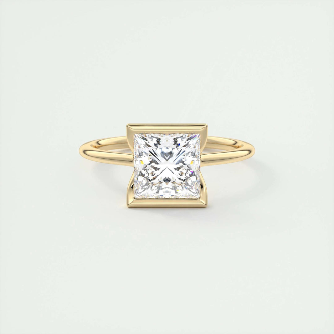 2ct Princess Cut Lab Grown Diamond Solitaire Engagement Ring