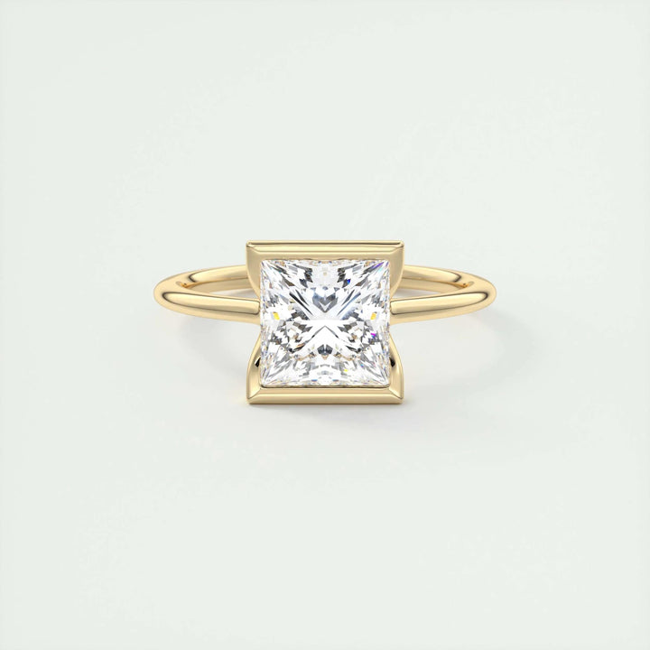 2ct Princess Cut Lab Grown Diamond Solitaire Engagement Ring