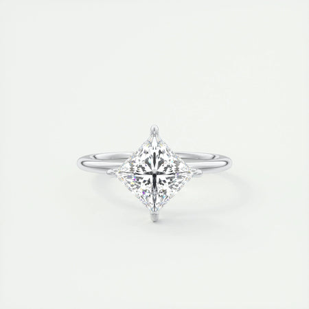2ct Princess F- VS1 Lag Grown Diamond Solitaire Engagement Ring
