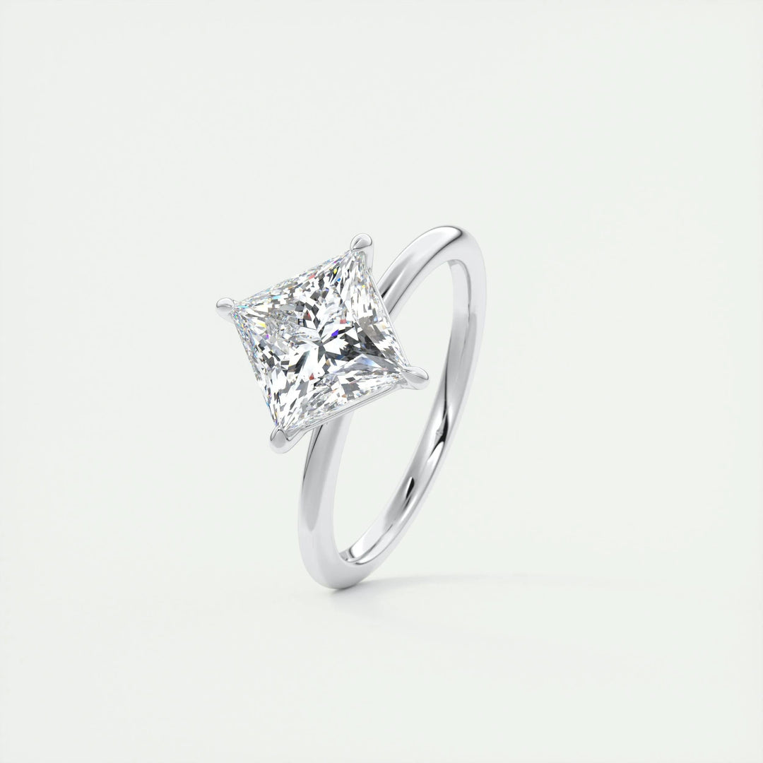 2ct Princess F- VS1 Lag Grown Diamond Solitaire Engagement Ring