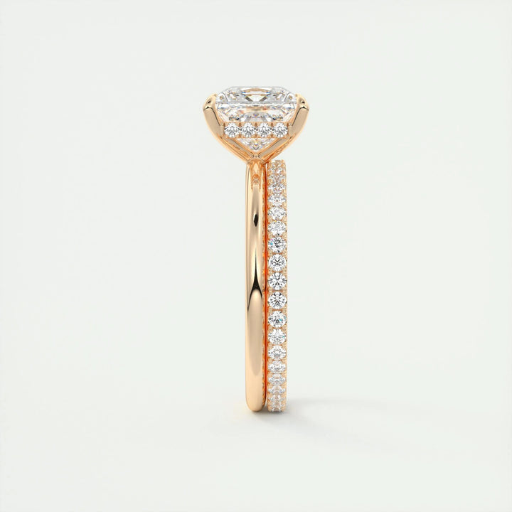 2ct Princess Hidden Halo F- VS1 Lab Grown Diamond Engagement Ring