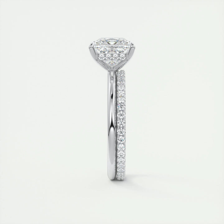 2ct Princess Hidden Halo F- VS1 Lab Grown Diamond Engagement Ring