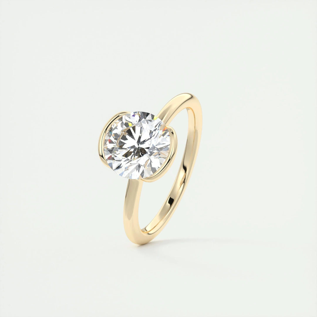 2ct Round Cut F- VS1 Lab Grown Diamond Solitaire Engagement Ring