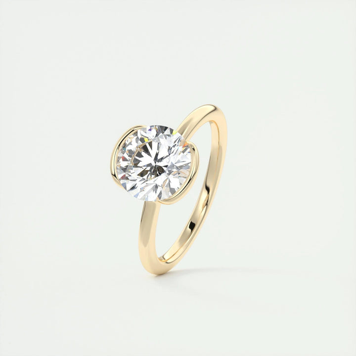 2ct Round Cut F- VS1 Lab Grown Diamond Solitaire Engagement Ring