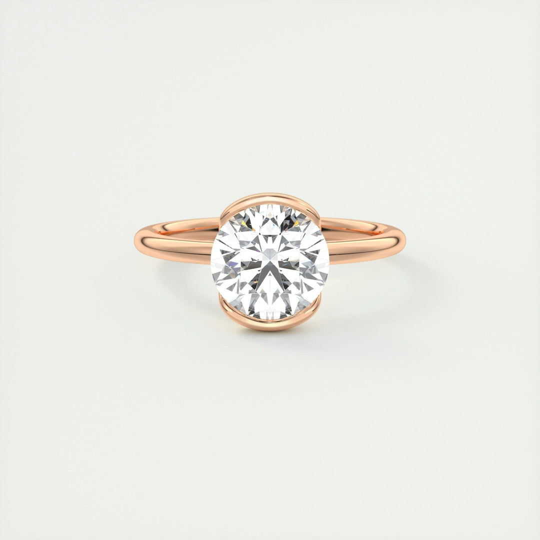 2ct Round Cut F- VS1 Lab Grown Diamond Solitaire Engagement Ring