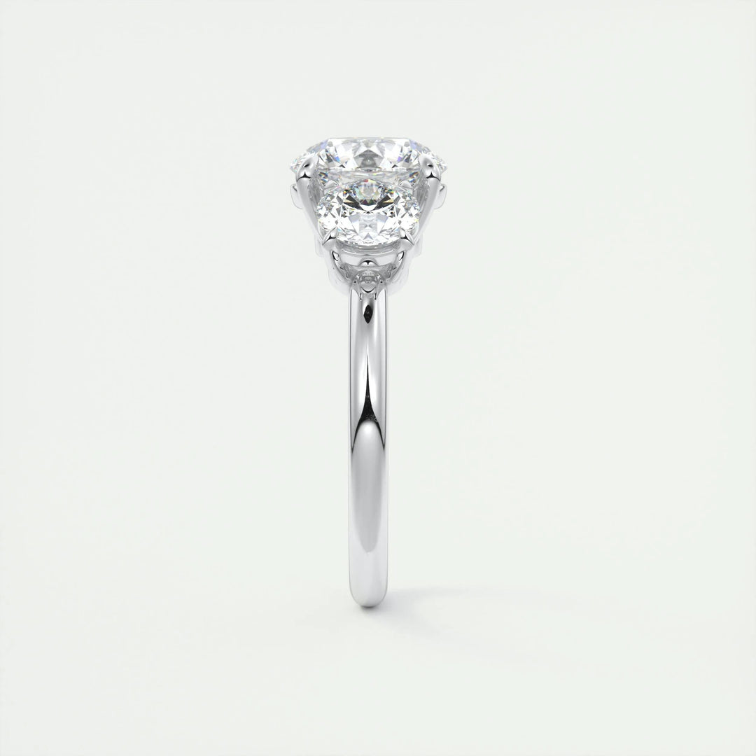 2ct Round Cut Three Stone F- VS1 Diamond Lab Grown Engagement Ring