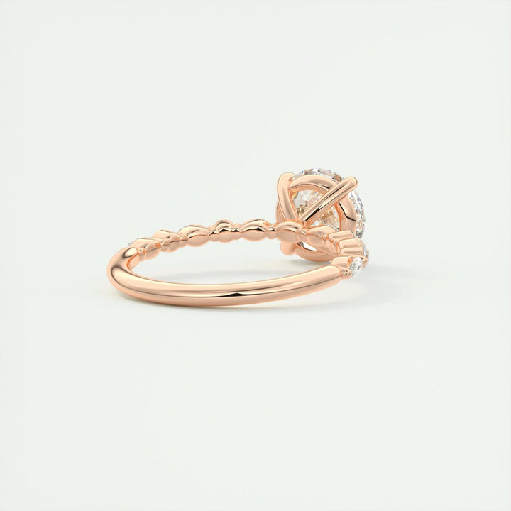 2ct Round F- VS1 Lab Grown Diamond Pave Engagement Ring