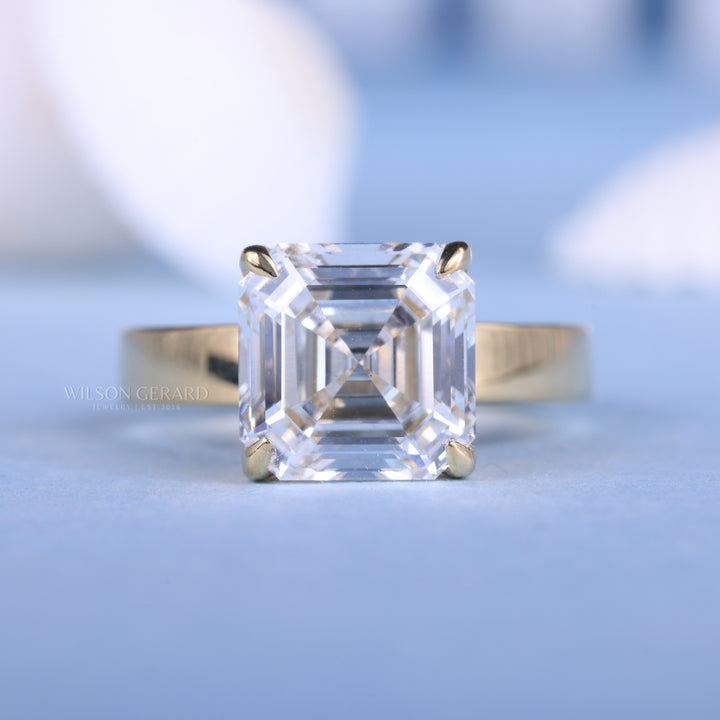 2.0CT Asscher E/VS1 Lab Grown Diamond Solitaire Timeless Engagement Rings