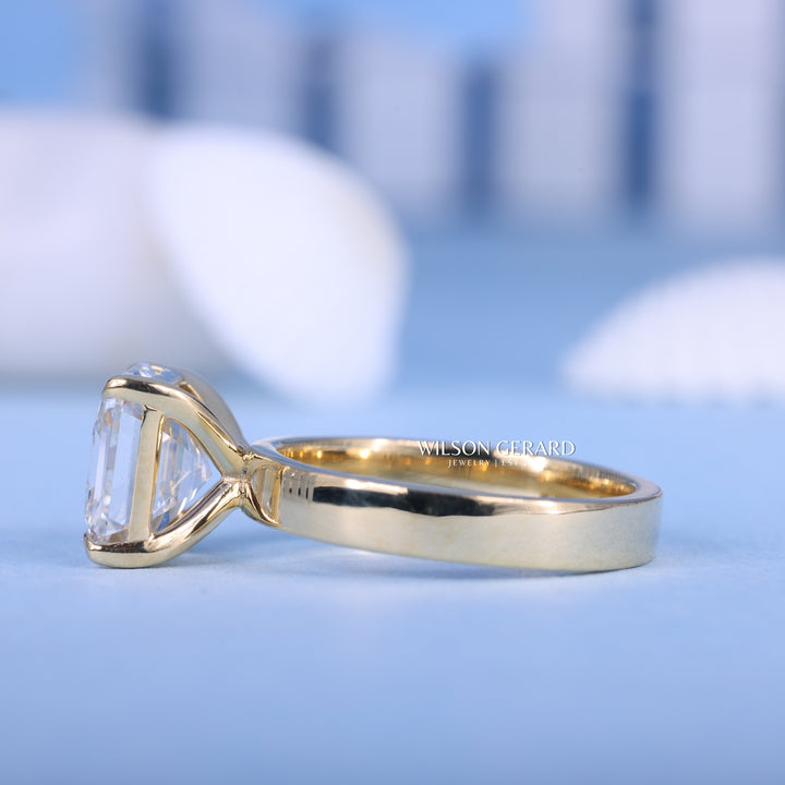 2.0CT Asscher E/VS1 Lab Grown Diamond Solitaire Timeless Engagement Rings