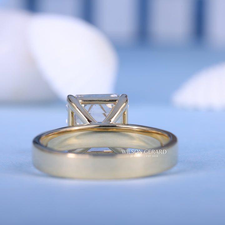 2.0CT Asscher E/VS1 Lab Grown Diamond Solitaire Timeless Engagement Rings