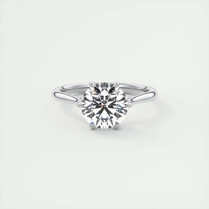 2ct Round F- VS1 Diamond Pave Engagement Ring